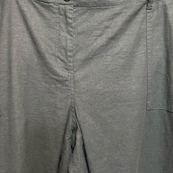 𝅺REITMAN’S Black Linen Capris Size 20 Petite - Picture 4 of 8